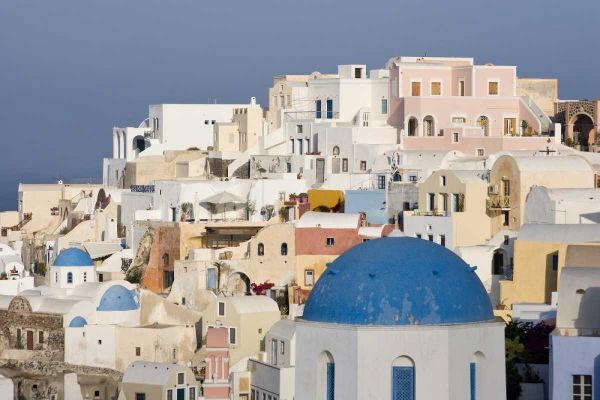 Greece, Santorini, Thira, Oia City Overlook